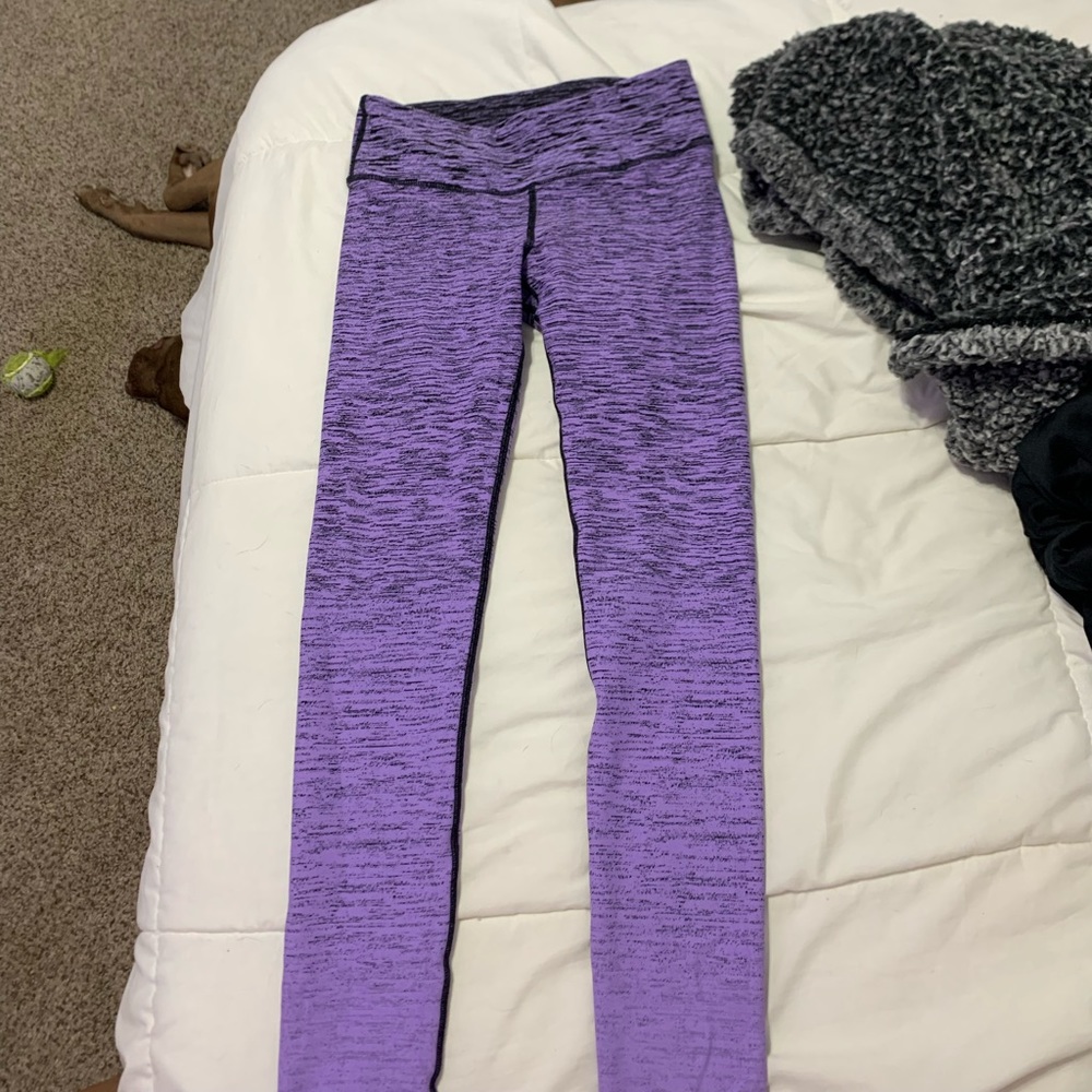 Purple reversible leggings